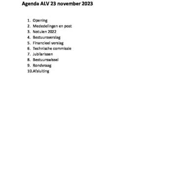 Algemene ledenvergadering donderdag 23 november